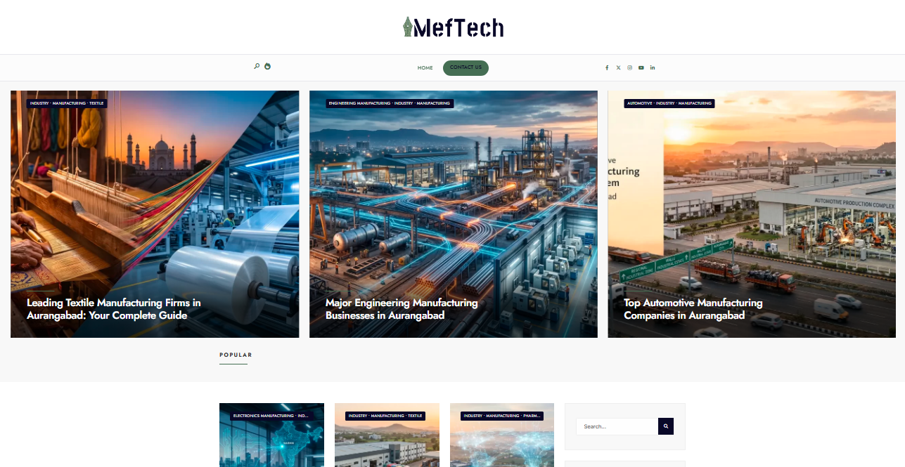 MefTech - Manufacturing Industry Blog, News, and Latest Update